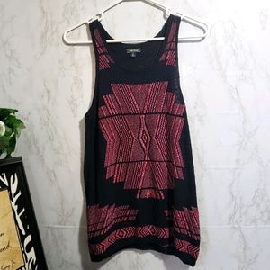 Lucky Brand Knit Tank Top Navy Blue and Red (S)